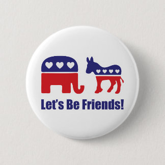 Gelassen uns seien Sie Freunde! Button