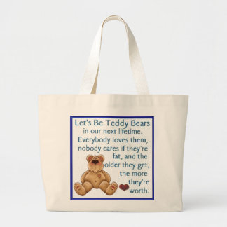 Gelassen uns seien Sie Teddy-Bären Jumbo Stoffbeutel