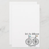 Gelassen uns seien Sie zusammen unterschiedlich Briefpapier (Vorne/Hinten)