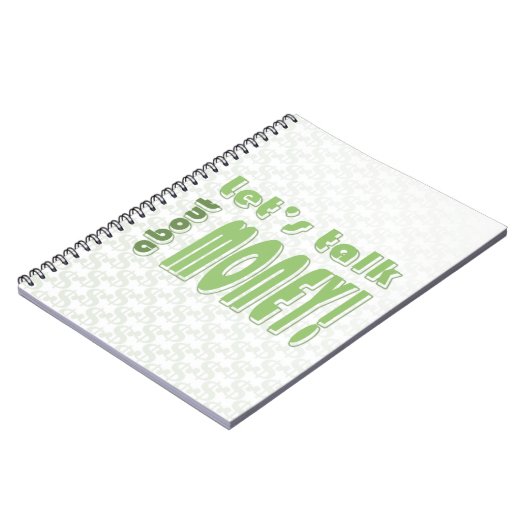 Gelassen uns sprechen Sie über Geld Notizblock (Linke Seite)