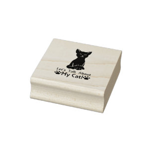 Gelassen uns sprechen Sie über meine Katze Gummistempel