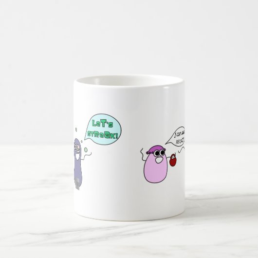 Gelassen uns streifen kaffeetasse (Mittel)