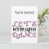 Gelassen uns Tanzen-Paare tanzen Einladung (Stehend Vorderseite)