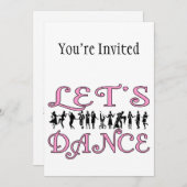 Gelassen uns Tanzen-Paare tanzen Einladung (Vorne/Hinten)