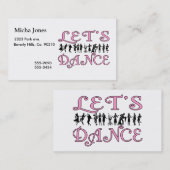 Gelassen uns Tanzen-Paare tanzen Visitenkarte (Vorne/Hinten)