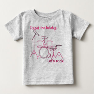 Gelassen uns Trommel-Set schaukeln Baby T-shirt