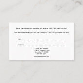 gelassen uns wachsen Sie zusammen Empfehlungskarte (Rückseite)