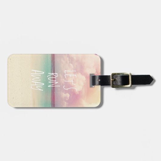 Gelassen uns wegWanderlust laufen lassen Gepäckanhänger (Vorderseite horizontal)