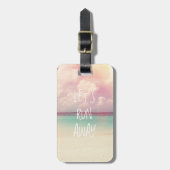 Gelassen uns wegWanderlust laufen lassen Gepäckanhänger (Vorderseite vertikal)