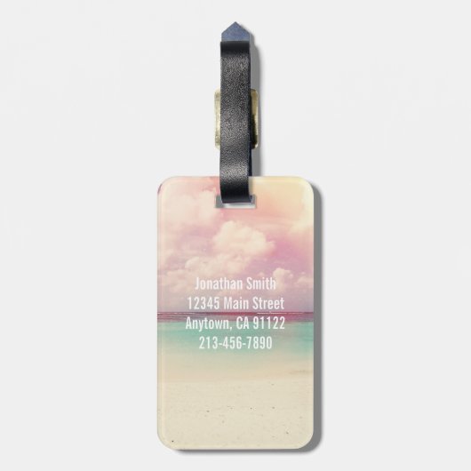 Gelassen uns wegWanderlust laufen lassen Gepäckanhänger (Rückseite vertikal)