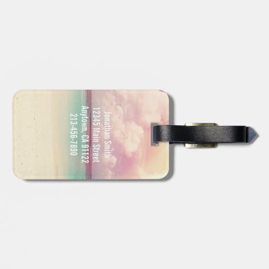 Gelassen uns wegWanderlust laufen lassen Gepäckanhänger (Rückseite horizontal)