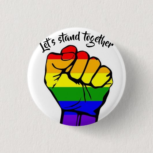 Gelassen uns, zusammen zu stehen kennzeichnen Sie Button (Vorderseite)
