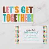 Gelassen uns zusammenkommen! telefonnummerkarte (Vorne/Hinten)