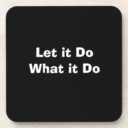 "Gelassen" Untersetzer aus hartem Kunststoff (Vorderseite)