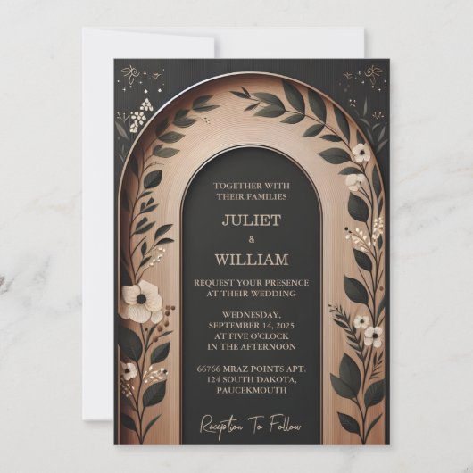 Gelassen Waldwald Rustikale Barnfarm Hochzeit Einladung (Vorderseite)