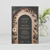 Gelassen Waldwald Rustikale Barnfarm Hochzeit Einladung (Stehend Vorderseite)