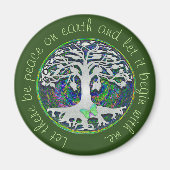 Gelassen Weltfrieden Magnet (Vorne)