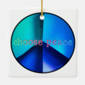 Gelassen Weltfrieden-Ornament Keramikornament (Rückseite)