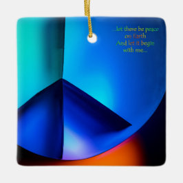 Gelassen Weltfrieden-Ornament Keramikornament