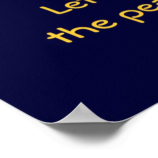 Gelassen Weltfrieden Poster (Ecke)