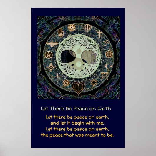 Gelassen Weltfrieden Poster (Vorne)