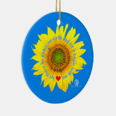 gelassen Weltfrieden - Sonnenblume Keramik Ornament (Rechts)