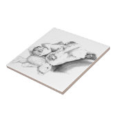 Gelassene Schlafenhundelüge Fliese (Seite)