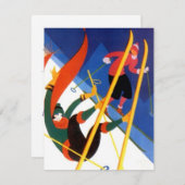 "GELASSENE US GEHEN SKI FAHRENDE" EINLADUNG (Vorne/Hinten)