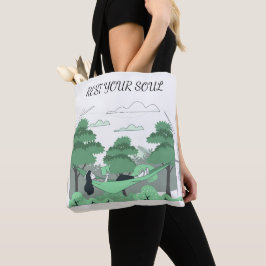 Gelassenheit auf Seiten Tasche
