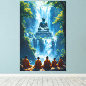 Gelassenheit der fünf Mönche Leinwanddruck (Insitu (Holzboden))