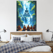 Gelassenheit der fünf Mönche Leinwanddruck (Insitu (Schlafzimmer))