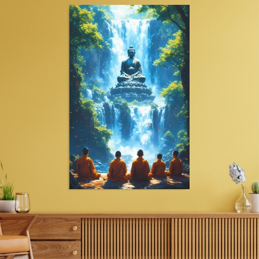 Gelassenheit der fünf Mönche Leinwanddruck (Insitu (Wohnzimmer))