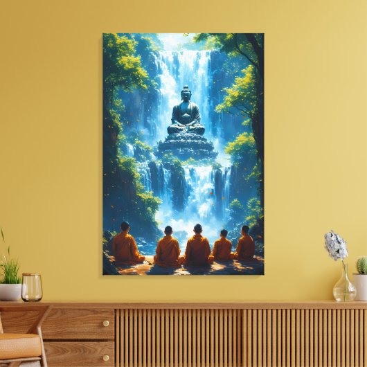 Gelassenheit der fünf Mönche Leinwanddruck (Insitu (Wohnzimmer))