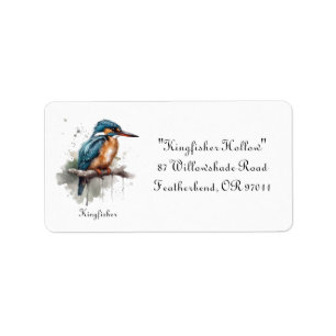 Gelassenheit des Kingfisher Adressaufkleber