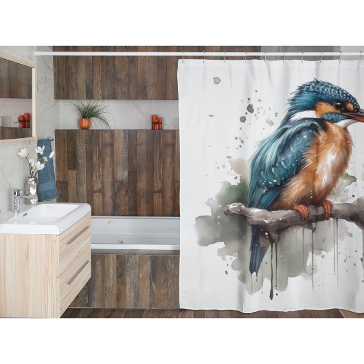 Gelassenheit des Kingfisher Duschvorhang