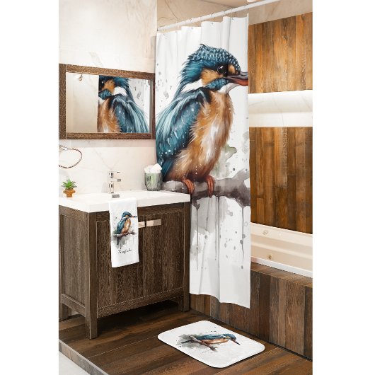 Gelassenheit des Kingfisher Duschvorhang