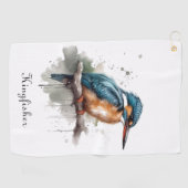 Gelassenheit des Kingfisher Golfhandtuch (Horizontal)