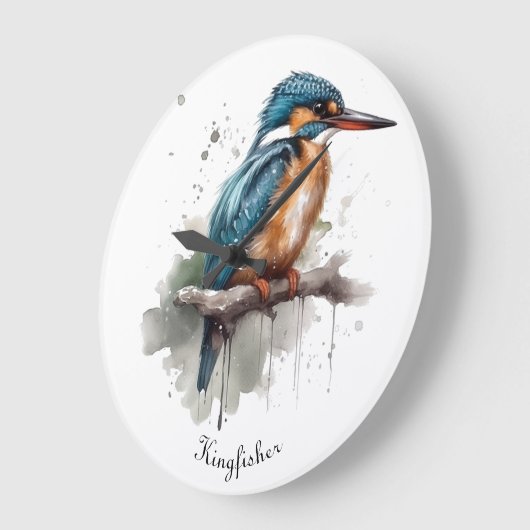 Gelassenheit des Kingfisher Große Wanduhr (Winkel)