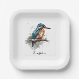 Gelassenheit des Kingfisher Pappteller