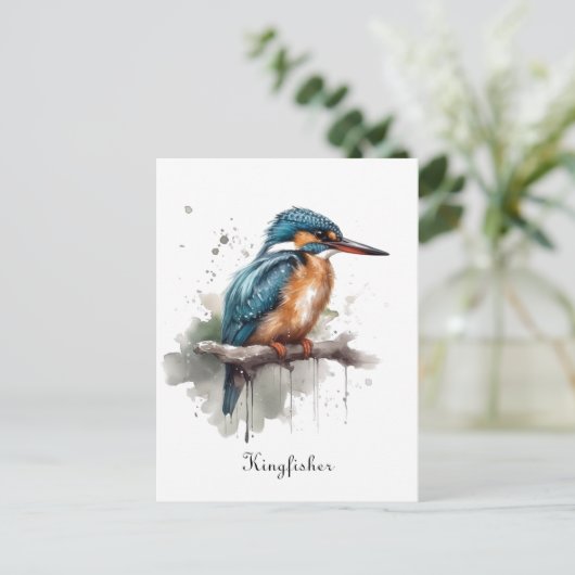 Gelassenheit des Kingfisher Postkarte (Stehend Vorderseite)