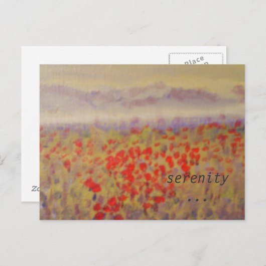 "Gelassenheit" - eine Postkarte für Kunstdrucke. (Vorne/Hinten)