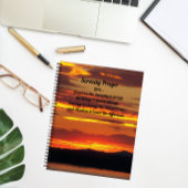 Gelassenheit Gebet Orange Sonnenuntergang Landscha Notizblock
