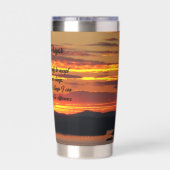 Gelassenheit Gebet Orange Sonnenuntergang Landscha Thermobecher (Rückseite)