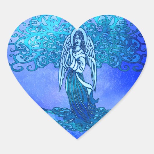 Gelassenheit Herz-Aufkleber (Vorderseite)