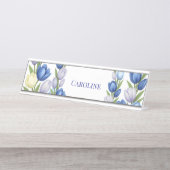 Gelassenheit in der Wohngestaltung Blütenpastel Tu Schreibtischnamensplakette (Vorderseite )