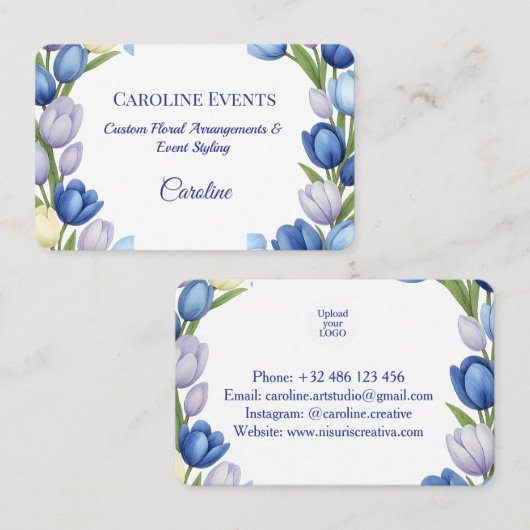 Gelassenheit in der Wohngestaltung Blütenpastel Tu Visitenkarte (Vorne/Hinten)