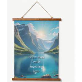 Gelassenheit in Fjords Wood Topped Wall Tapestory Wandteppich Mit Holzrahmen