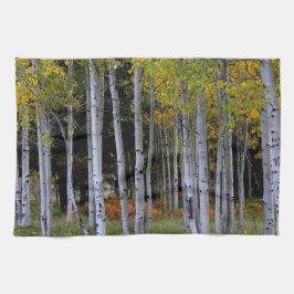 Gelassenheit in Gold und Green Aspen Geschirrtuch