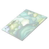 Gelassenheit in grünen Abstrakten Blütenformen Notizblock (angewinkelt)