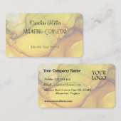 Gelassenheit in grünen Abstrakten Blütenformen Visitenkarte (Vorne/Hinten)